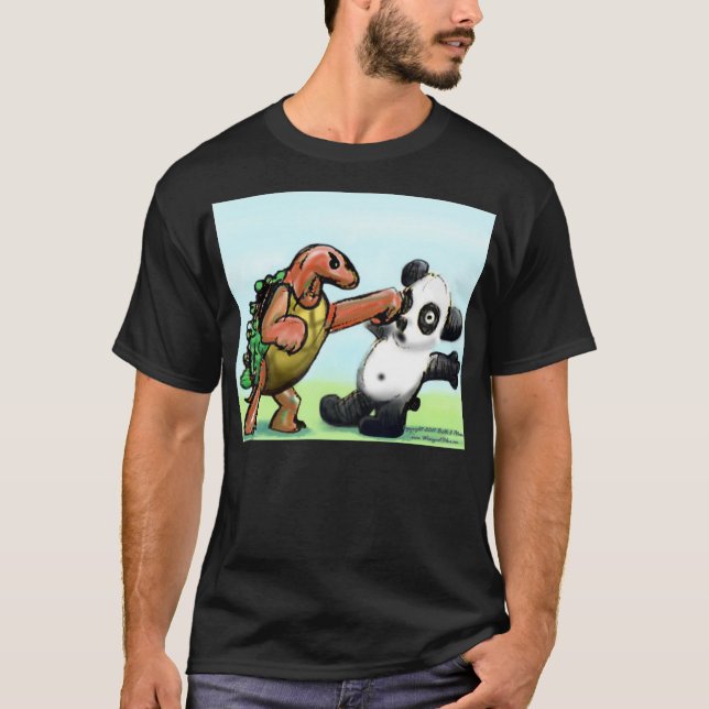 T-shirt Obscurité de poinçon de panda (Devant)