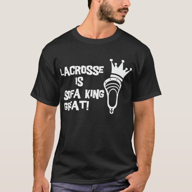 T-shirt Obscurité de SofaKing de lacrosse grande (Devant)
