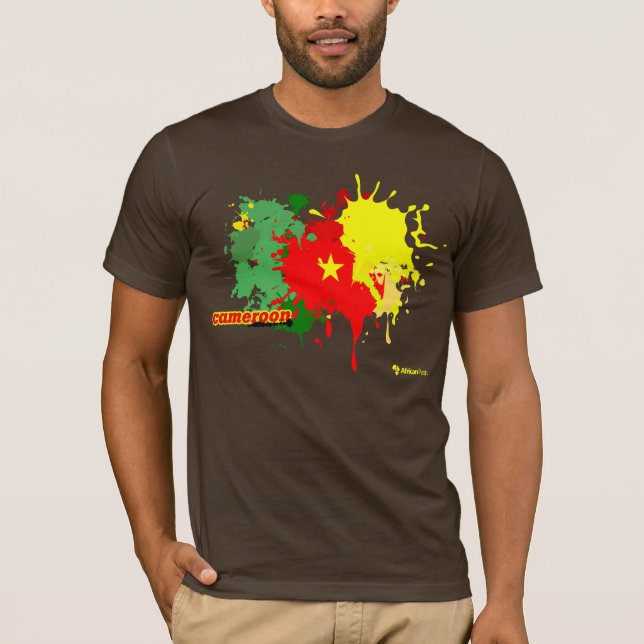 T-shirt Obscurité d'éclaboussure du Cameroun (Devant)