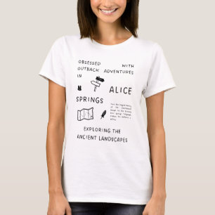T-shirt Obsédée par les aventures d'arrière-plan à Alice S
