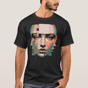 T-shirt Observateur Soi Abstrait Identité Humaine Couche