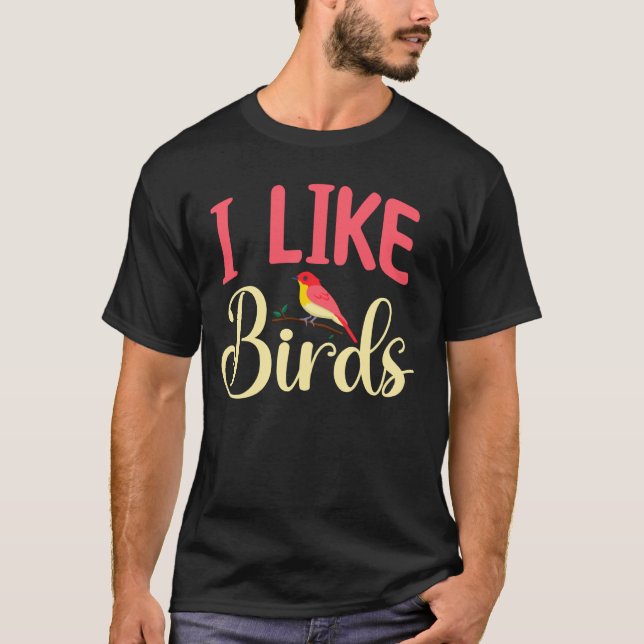 T-shirt Observation des oiseaux - J'aime les oiseaux (Devant)