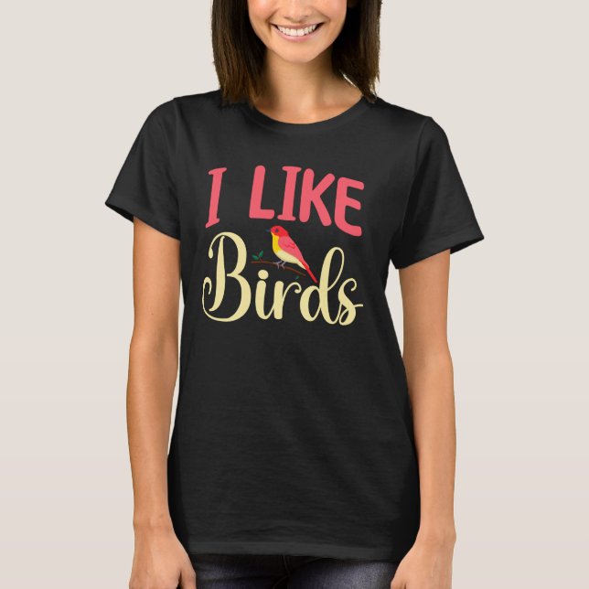 T-shirt Observation des oiseaux - J'aime les oiseaux (Devant)