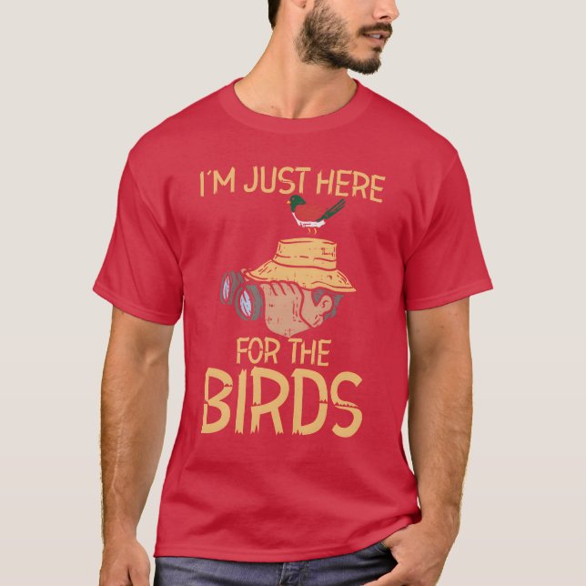 T-shirt Observation des oiseaux Jumelles d'oiseaux (Devant)