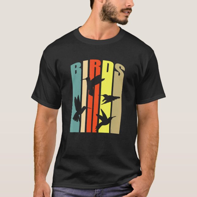 T-shirt Observation des oiseaux Vintage Birding (Devant)