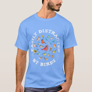 T-shirt Observation D'Oiseaux Facilement Distrait Par Oise
