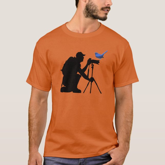 T-shirt Observation d'oiseaux sur caméra Oiseau retro (Devant)