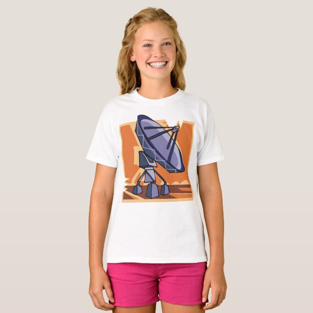 T-shirt Observatoire de sciences spatiales radiotélescope (Devant entier)