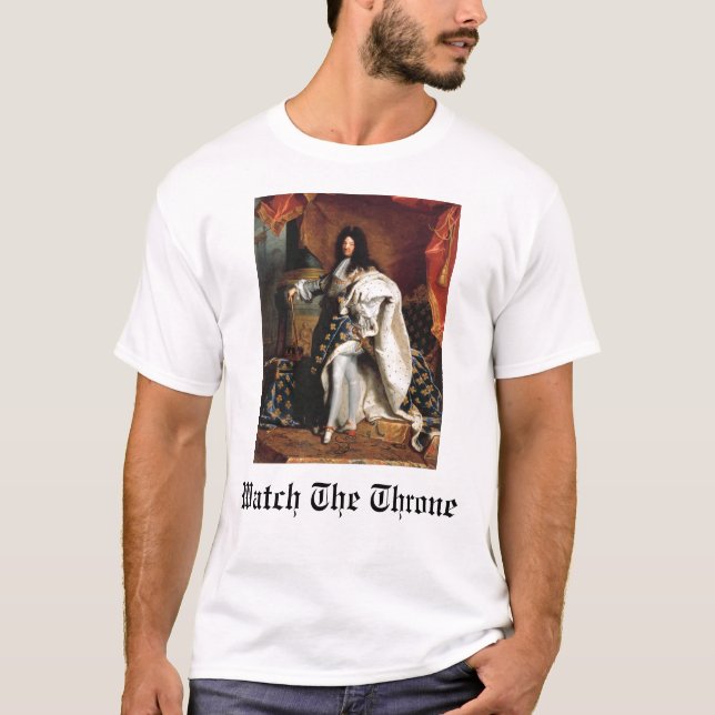 T-shirt Observez le trône (le Roi Louis XIV) (Devant)