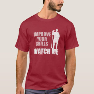 T-shirt Observez-moi (l'hockey)