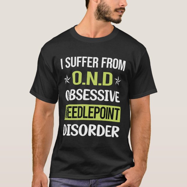 T-shirt Obsessionnel Love Needlepoint Canvas Travail (Devant)
