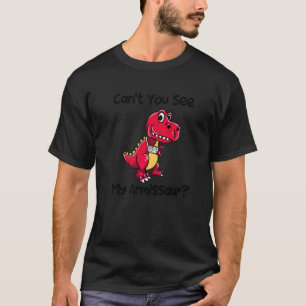 T-shirt Obtenez bien Bras cassé Rex Dinosaur avec un mât