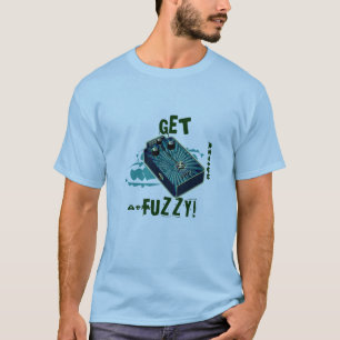 T-shirt Obtenez brouillé ! Aqua bleu de pédale de guitare