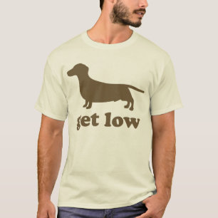 T-shirt obtenez le bas chien de teckel
