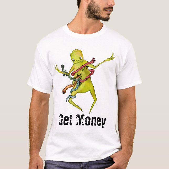 T-shirt Obtenez le monstre d'argent (Devant)