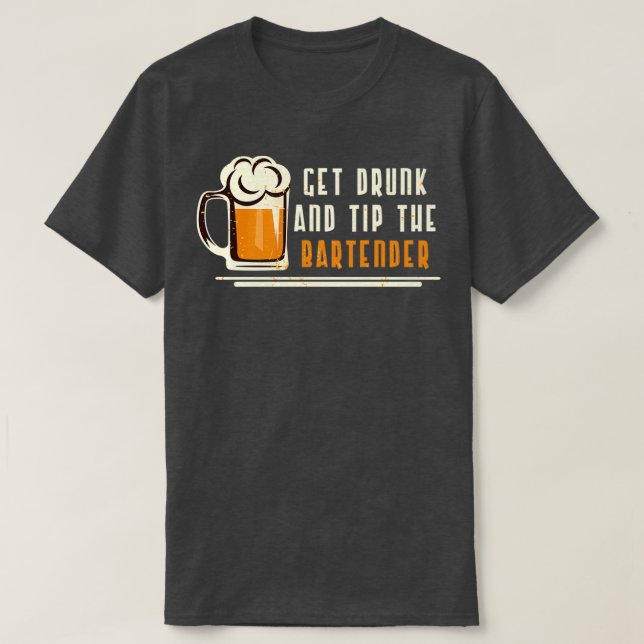 T-shirt Obtenez L'Odeur Et Astuce Le Barman (Design devant)
