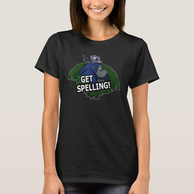 T-shirt Obtenez l'orthographe ! Conception De Gorille Et D (Devant)