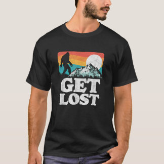 T-shirt Obtenez Lost Bigfoot Mountains Outdoor 80s Graphic