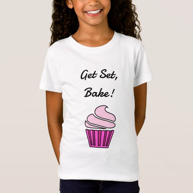 T-Shirt Obtenez set bake rose cupcake (Devant)