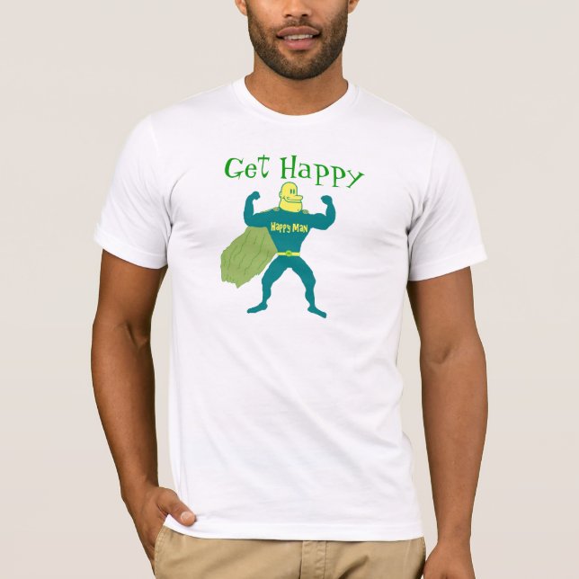 T-shirt Obtenez Superman heureux (Devant)