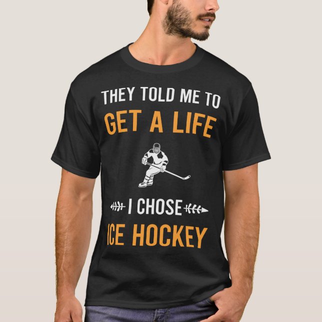 T-shirt Obtenez Un Hockey Sur Glace À Vie (Devant)