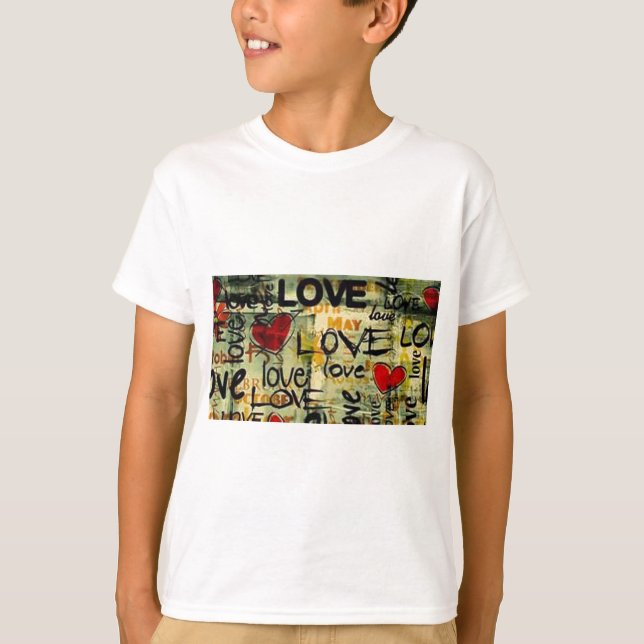 T-shirt Obtenez Un Petit Graffiti D'Amour (Devant)