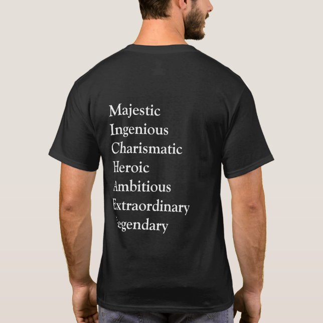 T-shirt Obtenez une chemise avec votre nom dessus (Dos)