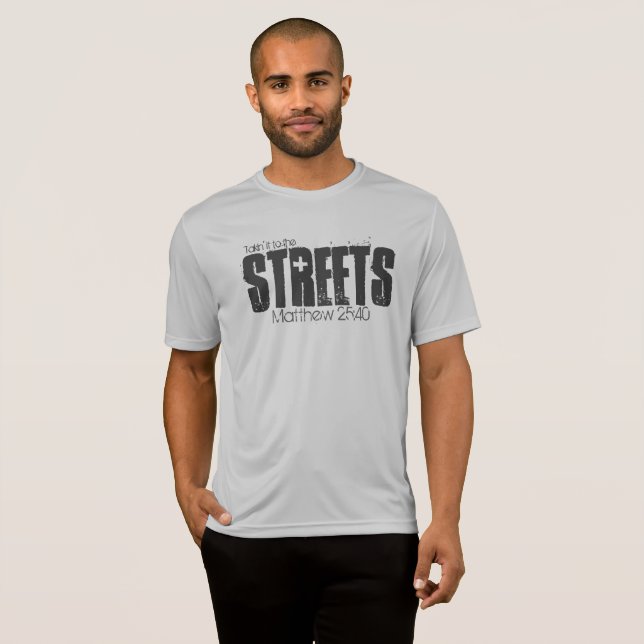 T-shirt Obtenez une chemise "Rues" pour soutenir les Sans- (Devant entier)