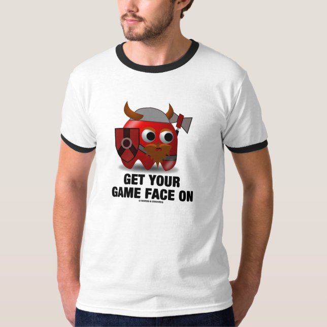 T-shirt Obtenez votre visage de jeu sur (Viking avec la (Devant)