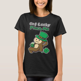 T-shirt Obtenir Chanceux Pincer Moi Chanceux Trèfle St Pat
