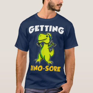T-shirt Obtenir DinoSore Workout Gym Dinosaur deadlift din