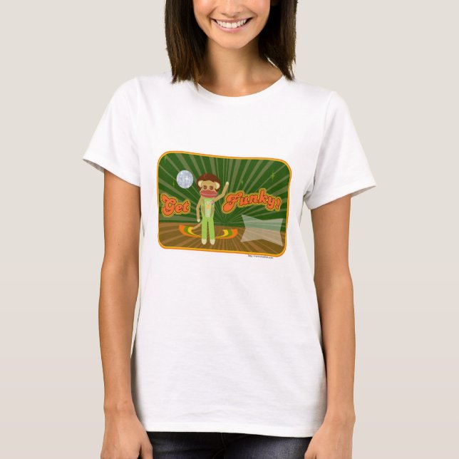 T-shirt Obtenir Funky Disco Personnalisable Sock Monkey ca (Devant)