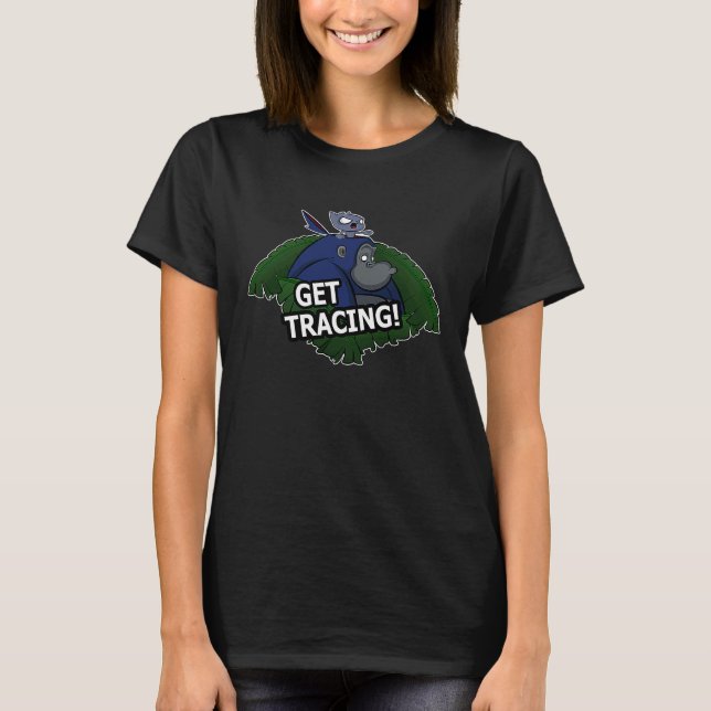 T-shirt Obtenir Traçage Gorille et Chat (Devant)