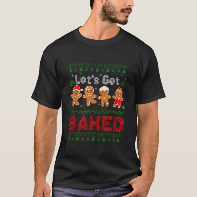 T-shirt Obtenons Baked Cookie Baking Team Gingerbread Chri (Devant)