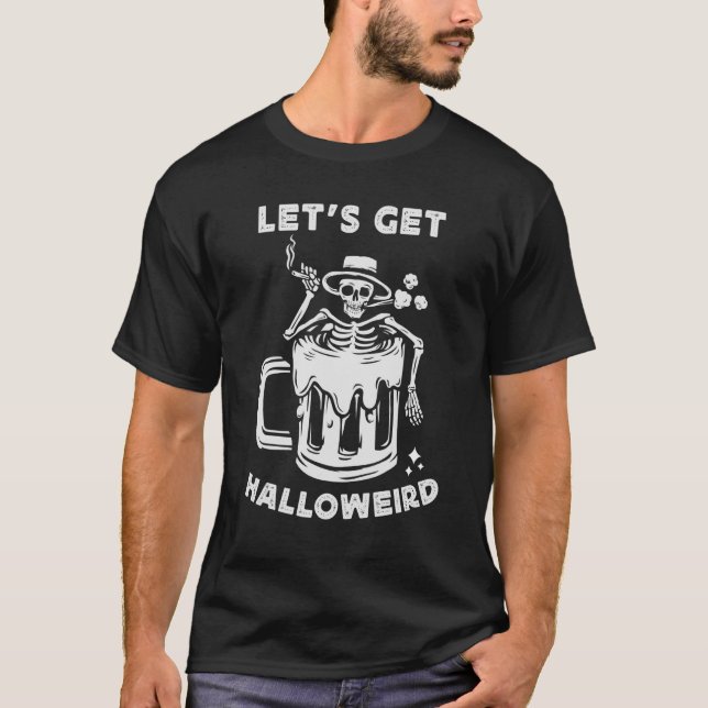 T-shirt Obtenons Halloween Costume d'Halloween squelette ê (Devant)