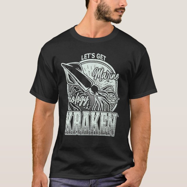 T-shirt Obtenons Kraken Squid Biologiste marin Océan marit (Devant)