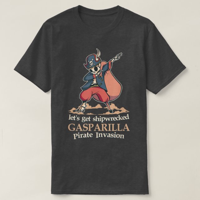 T-shirt Obtenons l'épave Skeleton Pirate Gasparilla P (Design devant)