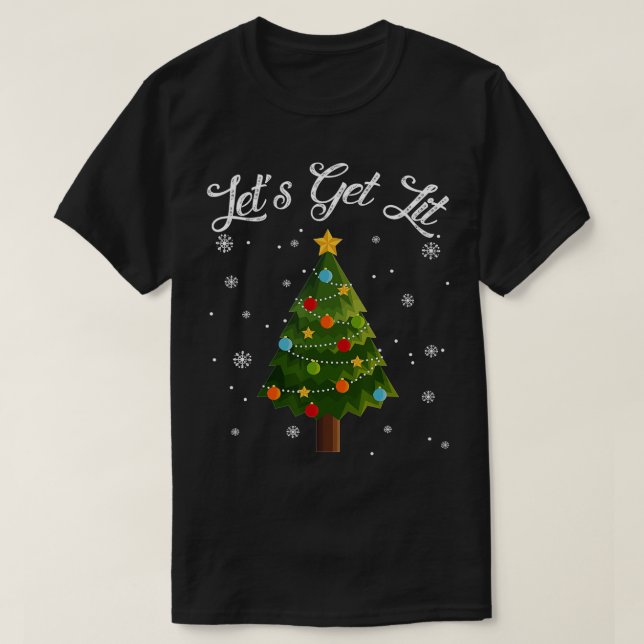 T-shirt Obtenons Lit Arbre de Noël Drôle Drôle Cadeau de b (Design devant)