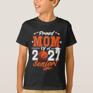 T-shirt Obtention du diplôme 2026 Maman fière d'un baskett
