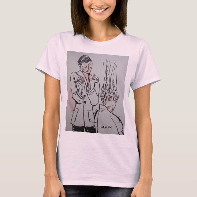 T-shirt Obtiennent juste frits ! (Devant)
