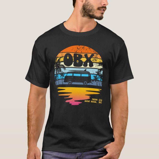 T-shirt OBX Outer Banks North Carolina Retro Pogue Life (Devant)
