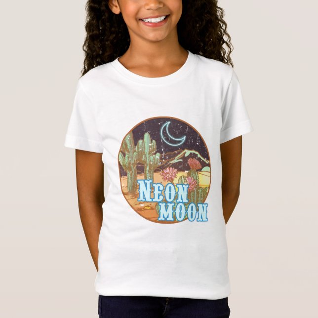 T-shirt occidental rétro Neon Moon (Devant)
