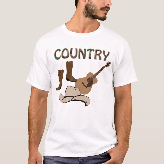 T-shirt occidental, style champêtre,  (Devant)