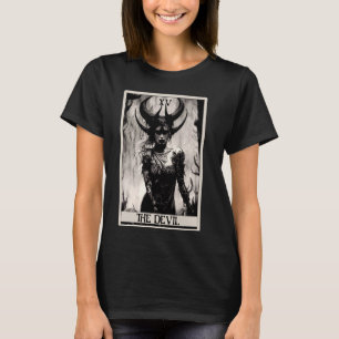T-shirt Occult Dark Art Horror La Devil Tarot Card