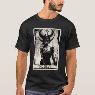 T-shirt Occult Dark Art Horror La Devil Tarot Card