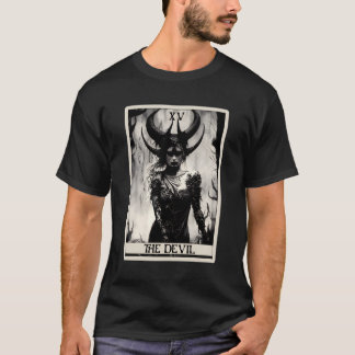 T-shirt Occult Dark Art Horror La Devil Tarot Card