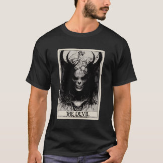 T-shirt Occult Dark Horror La Devil Tarot Card