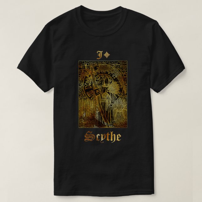 T-shirt Occulte Goth Scythe Graphique Pour Hommes Sataniqu (Design devant)