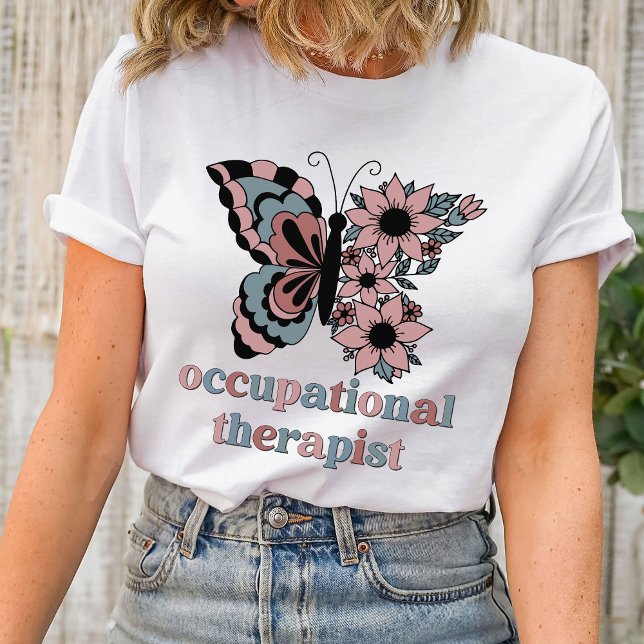 T-shirt Occupational Therapist Personalized Boho Butterfly (Créateur téléchargé)