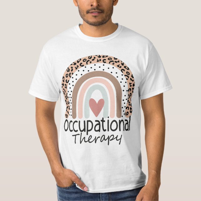 T-shirt Occupational Therapy -OT Therapist OT Month Leopar (Devant)